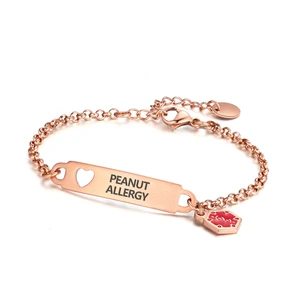 Pre-Engraved Medical Alert ID Bracelet Simple Rolo Chain Stainless Steel Silver, Water Proof with First Aid Symbol Personalized for Women Health Jewelry Pre-Engraved Medical Alert ID Bracelet Simple Rolo Chain Stainless Steel Silver, Water Proof with First Aid Symbol Personalized for Women Health Jewelry