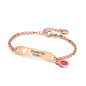 Pre-Engraved Medical Alert ID Bracelet Simple Rolo Chain Stainless Steel Silver, Water Proof with First Aid Symbol Personalized for Women Health Jewelry Pre-Engraved Medical Alert ID Bracelet Simple Rolo Chain Stainless Steel Silver, Water Proof with First Aid Symbol Personalized for Women Health Jewelry