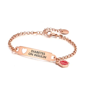 Pre-Engraved Medical Alert ID Bracelet Simple Rolo Chain Stainless Steel Silver, Water Proof with First Aid Symbol Personalized for Women Health Jewelry Pre-Engraved Medical Alert ID Bracelet Simple Rolo Chain Stainless Steel Silver, Water Proof with First Aid Symbol Personalized for Women Health Jewelry