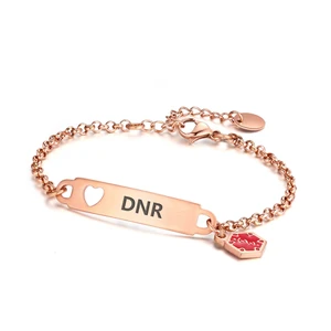 Pre-Engraved Medical Alert ID Bracelet Simple Rolo Chain Stainless Steel Silver, Water Proof with First Aid Symbol Personalized for Women Health Jewelry Pre-Engraved Medical Alert ID Bracelet Simple Rolo Chain Stainless Steel Silver, Water Proof with First Aid Symbol Personalized for Women Health Jewelry