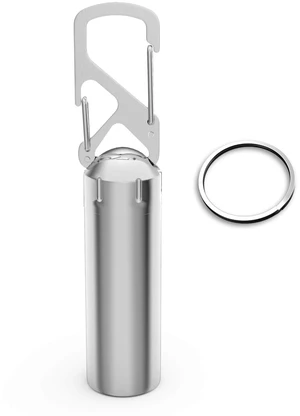 Divoti Precision CNC Machined Stainless Steel Emergency Pill Holder Keychain - Large Divoti Precision CNC Machined Stainless Steel Emergency Pill Holder Keychain - Large