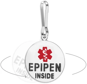 EpiPen Inside Medical Alert Tag, 1" Stainless Steel EpiPen Inside Medical Alert Tag, 1" Stainless Steel