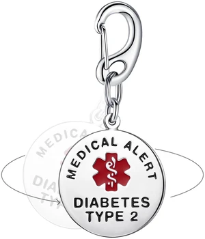 Insulin Dependent T1D Bag Tag 1.25" w/Quick Clip | -Sided & Bold Lettering Heavy-Duty Construction Insulin Dependent T1D Bag Tag 1.25" w/Quick Clip | -Sided & Bold Lettering Heavy-Duty Construction