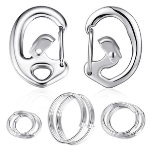 Stainless Steel Pet Collar Tag Clip, Contour Carabiner-AB Sets Stainless Steel Pet Collar Tag Clip, Contour Carabiner-AB Sets