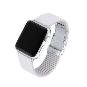 Compatible with Apple Watch | Premium Soft Silicone Sport Stainless Steel Bands| Quick-Release Comfortable & Stylish| Replacement Rubber Watch Strap for All Series 41/40/38-MM Compatible with Apple Watch | Premium Soft Silicone Sport Stainless Steel Bands| Quick-Release Comfortable & Stylish| Replacement Rubber Watch Strap for All Series 41/40/38-MM