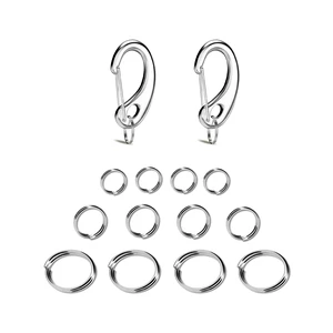 Pet Tag Quick Clip/Sping-Load Hook Combo for Pet ID Tags - 2 Standard w/Pack of Split Rings Pet Tag Quick Clip/Sping-Load Hook Combo for Pet ID Tags - 2 Standard w/Pack of Split Rings