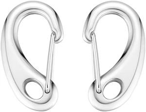STEEL HAWK 5-Piece Heavy Duty Stainless Steel Carabiner Set Cold Forged Snap Hooks Refined Mirror Finish & Rugged Durability Non-Snag Curved Edge Clips for Ropes, Hiking, and Everyday Carry STEEL HAWK 5-Piece Heavy Duty Stainless Steel Carabiner Set Cold Forged Snap Hooks Refined Mirror Finish & Rugged Durability Non-Snag Curved Edge Clips for Ropes, Hiking, and Everyday Carry