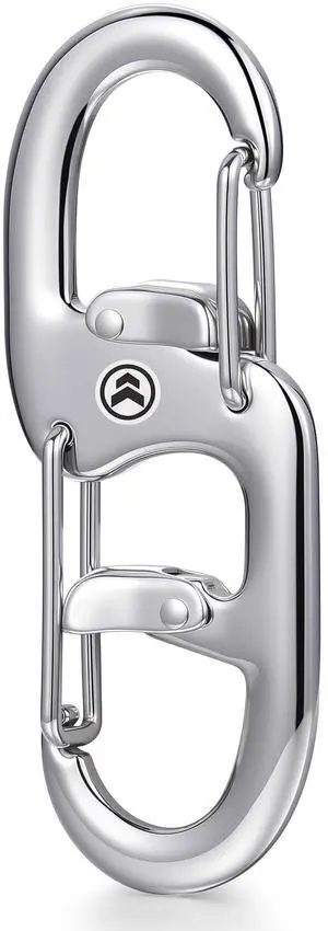 STEEL HAWK 3-Inch Double-Sided Stainless Steel Carabiner Clip Snap Hook, 154lb Capacity STEEL HAWK 3-Inch Double-Sided Stainless Steel Carabiner Clip Snap Hook, 154lb Capacity