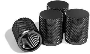 STEEL HAWK 316L Stainless Steel Tire Valve Stem Caps for Cars, Trucks, Motorcycles, 4-Pack - PVD Black STEEL HAWK 316L Stainless Steel Tire Valve Stem Caps for Cars, Trucks, Motorcycles, 4-Pack - PVD Black