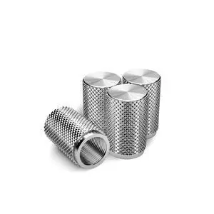 STEEL HAWK 316L Stainless Steel Tire Valve Stem Caps for Cars, Trucks, Motorcycles, 4-Pack - Silver Extended STEEL HAWK 316L Stainless Steel Tire Valve Stem Caps for Cars, Trucks, Motorcycles, 4-Pack - Silver Extended