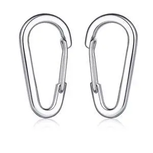STEEL HAWK 2.5" 304 Stainless Steel Wire Gate Carabiner Clips, Spring Snap Hooks STEEL HAWK 2.5" 304 Stainless Steel Wire Gate Carabiner Clips, Spring Snap Hooks