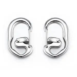 STEEL HAWK 1.75" Stainless Steel Double Lock Carabiner Keychain Clip for Camping & EDC - 2 Open Loop Clips STEEL HAWK 1.75" Stainless Steel Double Lock Carabiner Keychain Clip for Camping & EDC - 2 Open Loop Clips