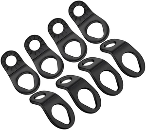STEEL HAWK Cold-Forged Stainless Steel Tie Down Hooks Strapping Hardware, 8-Pack - Black STEEL HAWK Cold-Forged Stainless Steel Tie Down Hooks Strapping Hardware, 8-Pack - Black