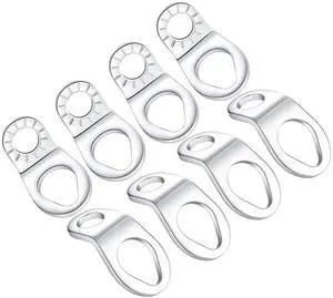 STEEL HAWK Cold-Forged Stainless Steel Tie Down Hooks Strapping Hardware, 8-Pack - Silver STEEL HAWK Cold-Forged Stainless Steel Tie Down Hooks Strapping Hardware, 8-Pack - Silver