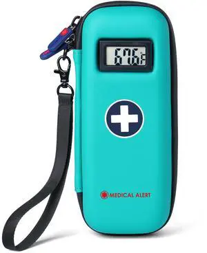 Divoti GLP-1 & Insulin Medical Cooler Case Hardshell Travel Bag with LCD Temp Display - Teal Divoti GLP-1 & Insulin Medical Cooler Case Hardshell Travel Bag with LCD Temp Display - Teal