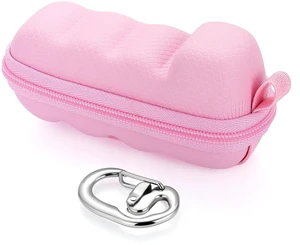 Divoti Asthma Inhaler Travel Case with Clip-On Keychain Carabiner, Pink Divoti Asthma Inhaler Travel Case with Clip-On Keychain Carabiner, Pink