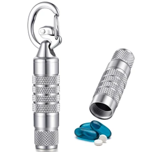 Divoti Expandable Surgical Steel Pill Fob Keychain, Double Locking Clip Divoti Expandable Surgical Steel Pill Fob Keychain, Double Locking Clip