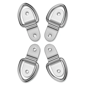 STEEL HAWK Cold Formed Stainless Steel D-Ring Tie Downs, 4-Pack STEEL HAWK Cold Formed Stainless Steel D-Ring Tie Downs, 4-Pack