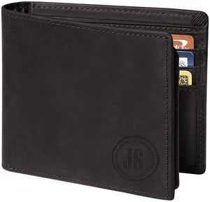 Full Grain Crazy Horse Leather Slim Bifold Wallet for Men, Brown Full Grain Crazy Horse Leather Slim Bifold Wallet for Men, Brown