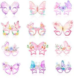 Butterfly Paper Glasses, 36 Pcs Butterfly Party Paper Eyeglasses, Spring Butterfly Party Glasses for Butterfly Birthday Decorations Supplies or Photo Booth Props Butterfly Paper Glasses, 36 Pcs Butterfly Party Paper Eyeglasses, Spring Butterfly Party Glasses for Butterfly Birthday Decorations Supplies or Photo Booth Props