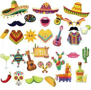Mexican Party Decorations, 30 Pcs Cinco De Mayo Taco Photo Booth Props Mexican Party Photo Booth Props for Mexican Fiesta Party Decorations Supplies Mexican Party Decorations, 30 Pcs Cinco De Mayo Taco Photo Booth Props Mexican Party Photo Booth Props for Mexican Fiesta Party Decorations Supplies