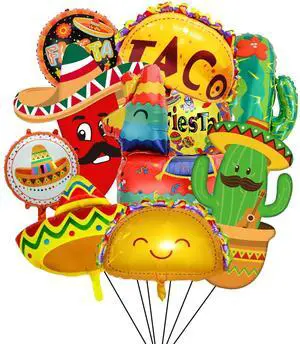Mexican Fiesta Decorations for Fiesta Party Decorations, 10pcs Mexican Foil Balloons Mexican Fiesta Balloons Mexican Theme Balloons for Cinco De Mayo Decorations Taco Party Decorations Mexican Fiesta Decorations for Fiesta Party Decorations, 10pcs Mexican Foil Balloons Mexican Fiesta Balloons Mexican Theme Balloons for Cinco De Mayo Decorations Taco Party Decorations