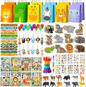 108 Pcs Jungle Safari Party Favors Supplies Kit Includes Jungle Animal Party Favors Bags Stickers Stampers Keychain etc Jungle Safari Birthday Decorations 108 Pcs Jungle Safari Party Favors Supplies Kit Includes Jungle Animal Party Favors Bags Stickers Stampers Keychain etc Jungle Safari Birthday Decorations