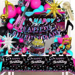 Music Party Supplies, 78 Pcs Music Birthday Party Decorations Set Including Music Birthday Banner Balloons Cake Topper Music Note Foil Balloon etc Music Party Theme Birthday Decorations Music Party Supplies, 78 Pcs Music Birthday Party Decorations Set Including Music Birthday Banner Balloons Cake Topper Music Note Foil Balloon etc Music Party Theme Birthday Decorations