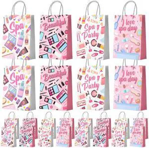 Spa Party Favor Bags, 16 Pcs Spa Party Gift Bags Spa Party Goodie Bags Spa Party Bags for Makeup Party Decorations, Spa Theme Party Bags for Spa Birthday Party Decorations Spa Party Favor Bags, 16 Pcs Spa Party Gift Bags Spa Party Goodie Bags Spa Party Bags for Makeup Party Decorations, Spa Theme Party Bags for Spa Birthday Party Decorations