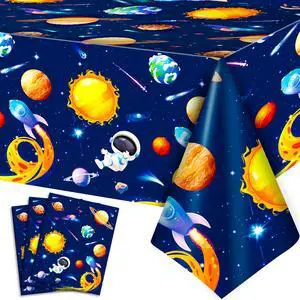 3 Pcs Outer Space Party Tablecloth, 108 x 54 IN Astronaut Table Covers Space Birthday Party Tablecloth for Outer Space Birthday Party Decorations 3 Pcs Outer Space Party Tablecloth, 108 x 54 IN Astronaut Table Covers Space Birthday Party Tablecloth for Outer Space Birthday Party Decorations