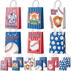 Baseball Gift Bags, 24 Pcs Baseball Party Favor Bags Party Favor Goody Treat Candy Bag Baseball Pattern Gift Bag Baseball Gift Bags, 24 Pcs Baseball Party Favor Bags Party Favor Goody Treat Candy Bag Baseball Pattern Gift Bag