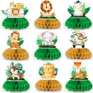 Safari Animal Honeycomb Centerpieces, 9 Pcs Baby Jungle Animals Honeycomb Centerpieces, Jungle Animals Honeycomb Table Toppers Safari Baby Shower Centerpieces for Jungle Baby Shower Decorations Safari Animal Honeycomb Centerpieces, 9 Pcs Baby Jungle Animals Honeycomb Centerpieces, Jungle Animals Honeycomb Table Toppers Safari Baby Shower Centerpieces for Jungle Baby Shower Decorations