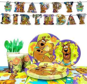 114 Pcs Scoobydoo Birthday Party Decoration Tableware Set including Scoobydoo Tablecloth Banner Plates Napkins Cups etc Scoobydoo Birthday Party Decorations for Scoobydoo Party Supplies 114 Pcs Scoobydoo Birthday Party Decoration Tableware Set including Scoobydoo Tablecloth Banner Plates Napkins Cups etc Scoobydoo Birthday Party Decorations for Scoobydoo Party Supplies