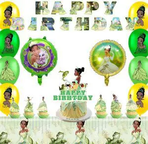 29 Pcs The Princess and the Frog Birthday Party Supplies - The Princess and the Frog Balloons Banners Cupcake Toppers Tablecloth etc. Frog and Princess Party Decorations for Kids 29 Pcs The Princess and the Frog Birthday Party Supplies - The Princess and the Frog Balloons Banners Cupcake Toppers Tablecloth etc. Frog and Princess Party Decorations for Kids