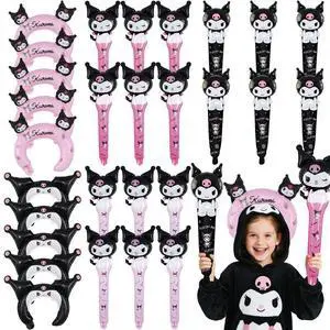 30 Pcs Cute Kuromi Foil Balloons-Kuromi Balloon Sticks&Kuromi Balloon Head Hoop for Kuromi Party Decorations or Sanrio Birthday Party Supplies 30 Pcs Cute Kuromi Foil Balloons-Kuromi Balloon Sticks&Kuromi Balloon Head Hoop for Kuromi Party Decorations or Sanrio Birthday Party Supplies