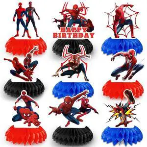 9 Pcs Spiderman Honeycomb Centerpieces for Birthday, Spiderman Centerpieces for Tables 3D Double Side Spiderman Honeycomb Style Centerpiece for Kids Spiderman Themed Party Decorations 9 Pcs Spiderman Honeycomb Centerpieces for Birthday, Spiderman Centerpieces for Tables 3D Double Side Spiderman Honeycomb Style Centerpiece for Kids Spiderman Themed Party Decorations