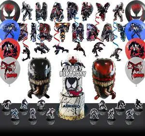 Venom Party Decorations,35 Pcs Venom Birthday Party Supplies Set - Venom Party Balloons Tablecloth & Venom Happy Birthday Banner Cake Toppers etc Venom Theme Birthday Party Decorations Venom Party Decorations,35 Pcs Venom Birthday Party Supplies Set - Venom Party Balloons Tablecloth & Venom Happy Birthday Banner Cake Toppers etc Venom Theme Birthday Party Decorations