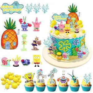 39 Pcs Spongebob Cake Topper Set - Spongebob Cupcake Toppers Coral Cake Toppers etc Spongebob Party Supplies for Spongebob Party Decorations 39 Pcs Spongebob Cake Topper Set - Spongebob Cupcake Toppers Coral Cake Toppers etc Spongebob Party Supplies for Spongebob Party Decorations