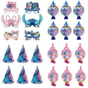 36 Pcs Stitch Birthday Party Supplies - Stitch Party Paper Hat Glasses & Stitch Blowout Toys for Stitch Party Favors Supplies 36 Pcs Stitch Birthday Party Supplies - Stitch Party Paper Hat Glasses & Stitch Blowout Toys for Stitch Party Favors Supplies