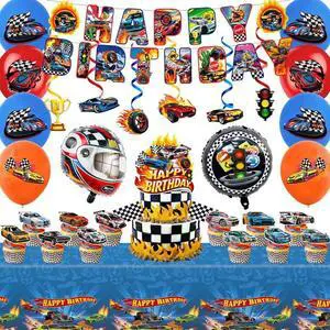 49 Pcs Hot Wheels Birthday Decorations Set - Hot Wheels Banner Balloons Tablecloth Cake Toppers Spirals etc Hot Wheels Party Decorations for Hot Wheels Birthday Party Supplies 49 Pcs Hot Wheels Birthday Decorations Set - Hot Wheels Banner Balloons Tablecloth Cake Toppers Spirals etc Hot Wheels Party Decorations for Hot Wheels Birthday Party Supplies