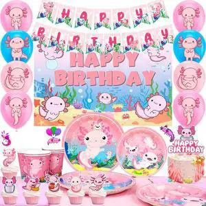 Axolotl Birthday Decorations Party Supplies,162 Pcs Axolotl Party Decorations&Axolotl Tableware Set- Axolotl Party Plates Napkins Tableclot Backdrop Balloons Banner etc Axolotl Birthday Party Supplies Axolotl Birthday Decorations Party Supplies,162 Pcs Axolotl Party Decorations&Axolotl Tableware Set- Axolotl Party Plates Napkins Tableclot Backdrop Balloons Banner etc Axolotl Birthday Party Supplies