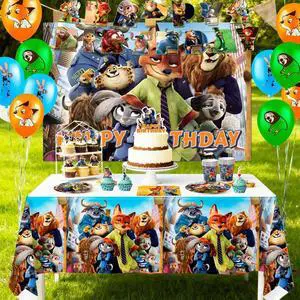 Zootopia Birthday Party Supplies, 112 Pcs Zootopia Birthday Decorations & Zootopia Party Tableware Set - Zootopia Birthday Plates Tablecloth Banners etc Zootopia Party Decorations for Kids Zootopia Birthday Party Supplies, 112 Pcs Zootopia Birthday Decorations & Zootopia Party Tableware Set - Zootopia Birthday Plates Tablecloth Banners etc Zootopia Party Decorations for Kids