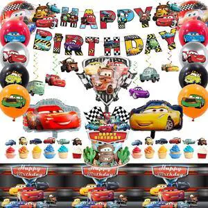 Lightning McQueen Birthday Party Supplies, 38 Pcs Car Party Decorations Set - Cars Birthday Decorations Banner Tablecloth & Cars Balloons Cake Topper etc Lightning McQueen Party Supplies Lightning McQueen Birthday Party Supplies, 38 Pcs Car Party Decorations Set - Cars Birthday Decorations Banner Tablecloth & Cars Balloons Cake Topper etc Lightning McQueen Party Supplies