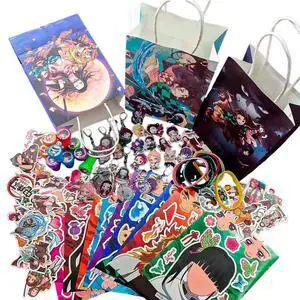 Anime Demon Slayer Party Favors,110pcs Demon Slayer Theme Favors Set-Demon Slayer Goodie Bags Stickers Wrisband Seal Badge etc Demon Slayer Birthday Party Favors for Demon Slayer Birthday Decorations Anime Demon Slayer Party Favors,110pcs Demon Slayer Theme Favors Set-Demon Slayer Goodie Bags Stickers Wrisband Seal Badge etc Demon Slayer Birthday Party Favors for Demon Slayer Birthday Decorations