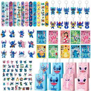 Stitch Children's Party Gifts, 110 Pcs Stitch Birthday Party Gift Sets - Stitch Gift Bags Keychain Stickers Slap Bands and Other Stitch Party Supplies, Suitable for Stitch Birthday Decorations Stitch Children's Party Gifts, 110 Pcs Stitch Birthday Party Gift Sets - Stitch Gift Bags Keychain Stickers Slap Bands and Other Stitch Party Supplies, Suitable for Stitch Birthday Decorations