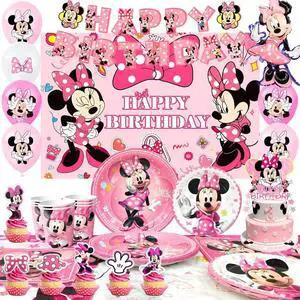 Minnie Mouse Birthday Party Supplies,113pcs Minnie Mouse Birthday Decorations & Minnie Mouse Party Tableware Set - Minnie Mouse Birthday Plates Tablecloth Banner etc Minnie Mouse Party Decorations Minnie Mouse Birthday Party Supplies,113pcs Minnie Mouse Birthday Decorations & Minnie Mouse Party Tableware Set - Minnie Mouse Birthday Plates Tablecloth Banner etc Minnie Mouse Party Decorations