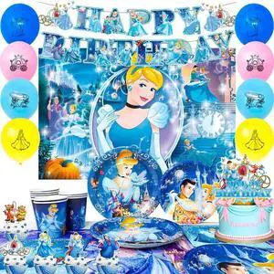 Cinderella Birthday Party Supplies,112pcs Cinderella Party Decorations&Cinderella Themed Tableware Set-Cinderella Plates Cups Tablecloth Balloons Backdrop etc Cinderella Birthday Decorations for Girls Cinderella Birthday Party Supplies,112pcs Cinderella Party Decorations&Cinderella Themed Tableware Set-Cinderella Plates Cups Tablecloth Balloons Backdrop etc Cinderella Birthday Decorations for Girls