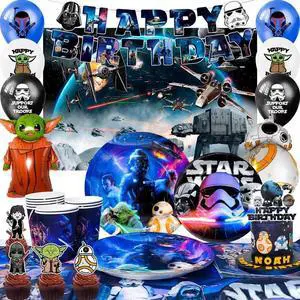 Star Wars Party Supplies,114pcs Star Wars Party Decorations & Tableware Set-Star Wars Party Plates Napkins Cups & Star Wars Birthday Banner Balloons Cake Decorations etc Star Wars Birthday Decorations Star Wars Party Supplies,114pcs Star Wars Party Decorations & Tableware Set-Star Wars Party Plates Napkins Cups & Star Wars Birthday Banner Balloons Cake Decorations etc Star Wars Birthday Decorations