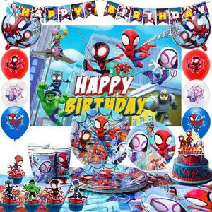 114 Pcs Spiderman Birthday Decorations and Party Tableware Set - Spiderman Decorations Balloons Banners and Spiderman Tablecloths Plates Cups Napkins etc Little Spiderman and Friends Party Supplies 114 Pcs Spiderman Birthday Decorations and Party Tableware Set - Spiderman Decorations Balloons Banners and Spiderman Tablecloths Plates Cups Napkins etc Little Spiderman and Friends Party Supplies