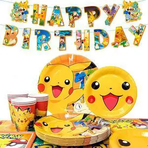 114 Pcs Pokemon Birthday Party Decorations & Tableware Set- Pokemon Table Cloth Banner Plates Napkins Cups etc Pokemon Birthday Party Decorations for Pokemon Party Supplies 114 Pcs Pokemon Birthday Party Decorations & Tableware Set- Pokemon Table Cloth Banner Plates Napkins Cups etc Pokemon Birthday Party Decorations for Pokemon Party Supplies
